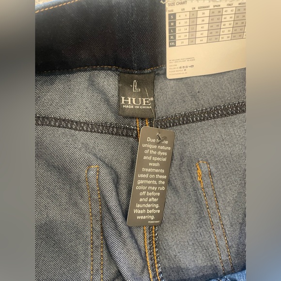 HUE 🦋Dark Blue Jeggings for Women 💙💙💙NWT💙💙 size Large - Picture 8 of 12